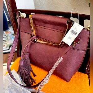NWT Anthropologie real suede handbag